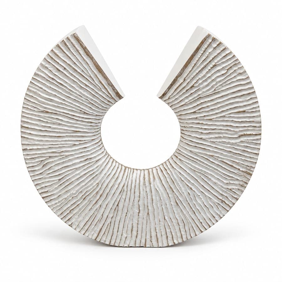 Ribbed Open Circle Accent Lg
