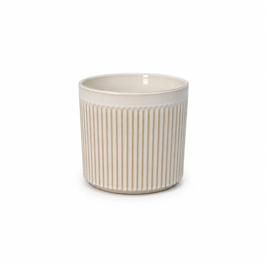 Fluted Ceramic Planter Med