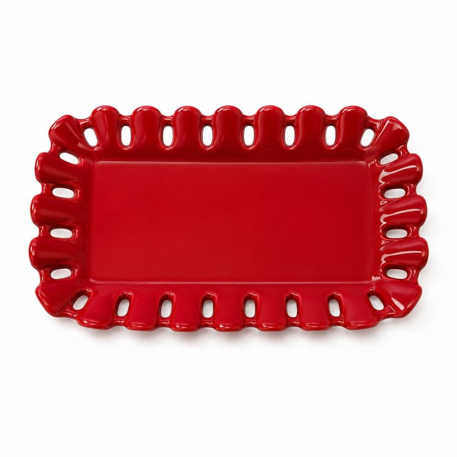 Red Lace Platter