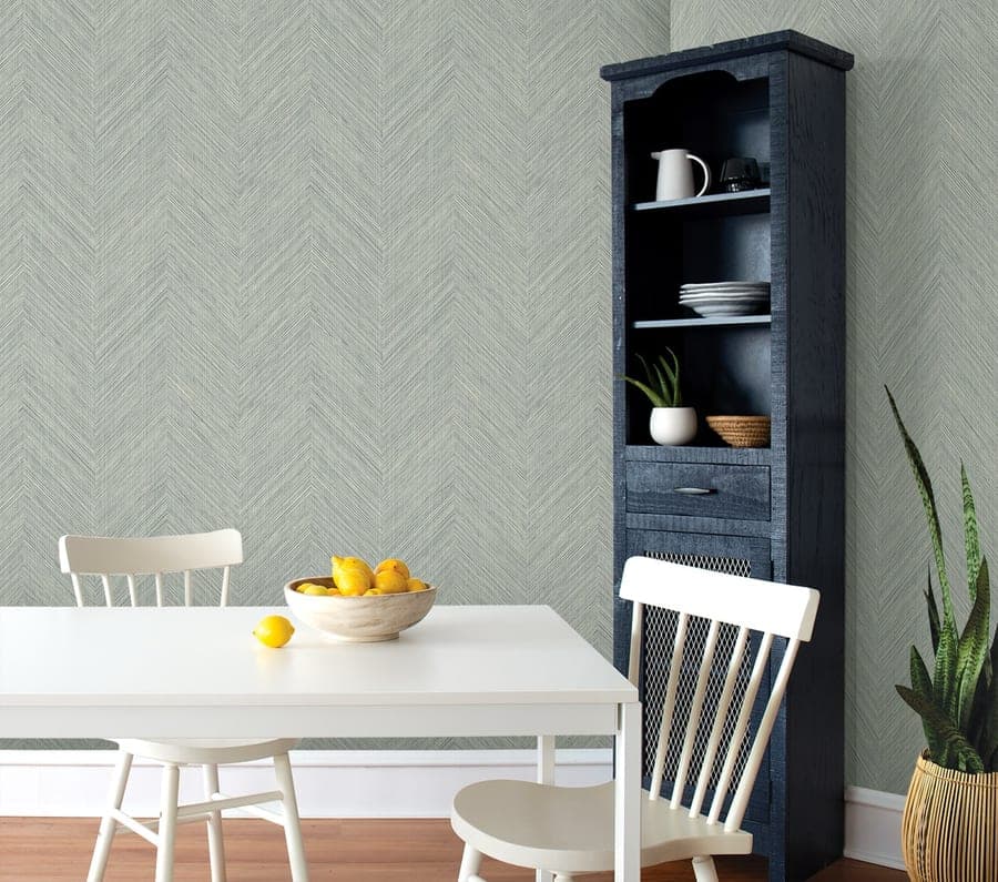Chevron Stripe Seabreeze Wallpaper