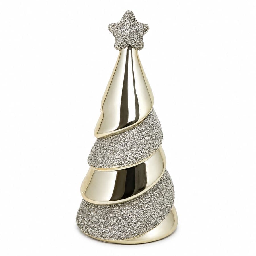 Metallic And Glitter Swirl Xmas Tree