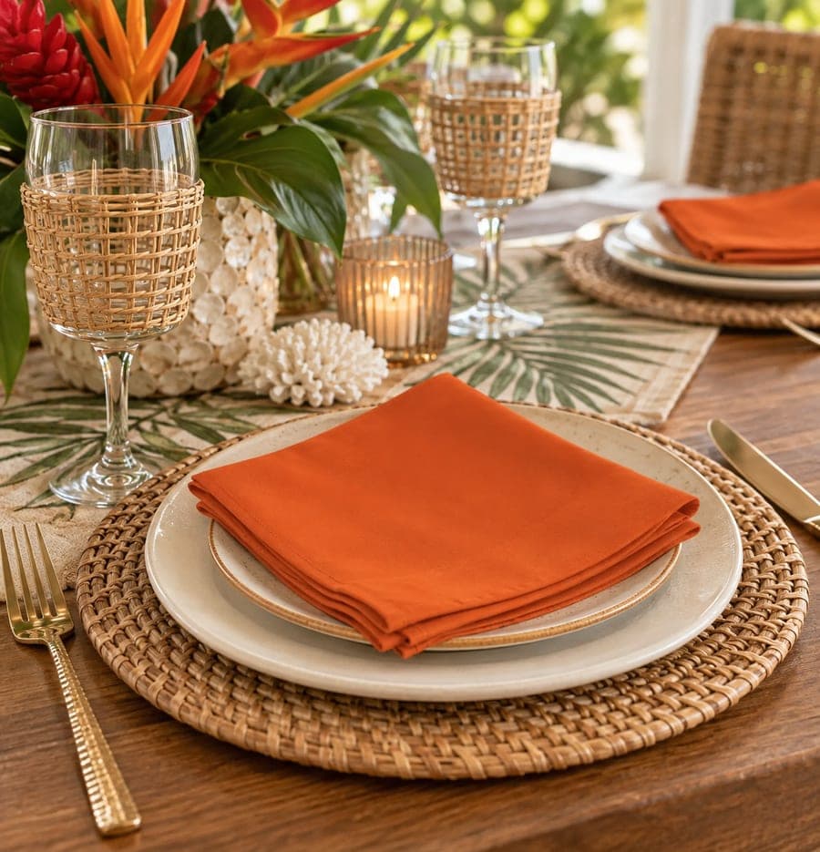 Antique Silk Napkins (4pcs)