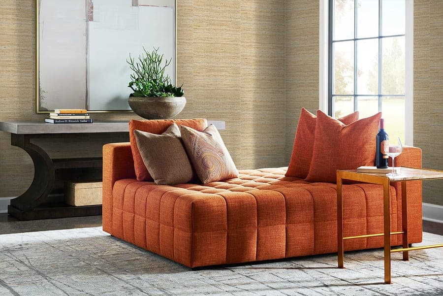 Luxe Weave Chamomile Wallpaper