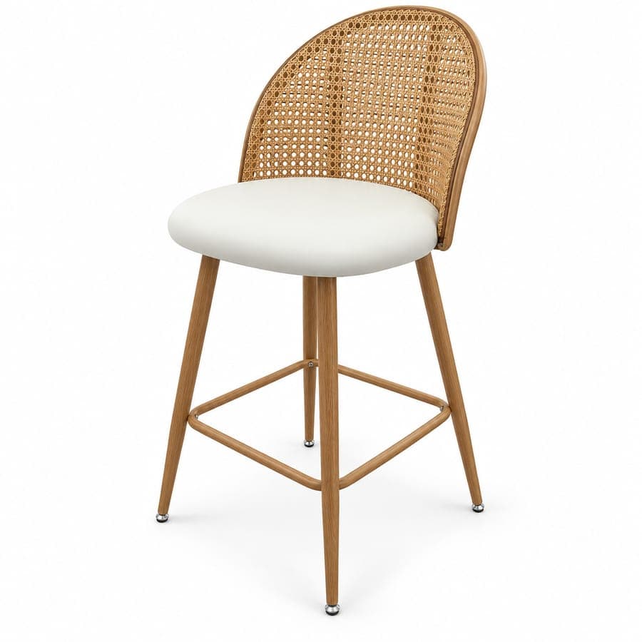 Casa Cane Swivel Stool