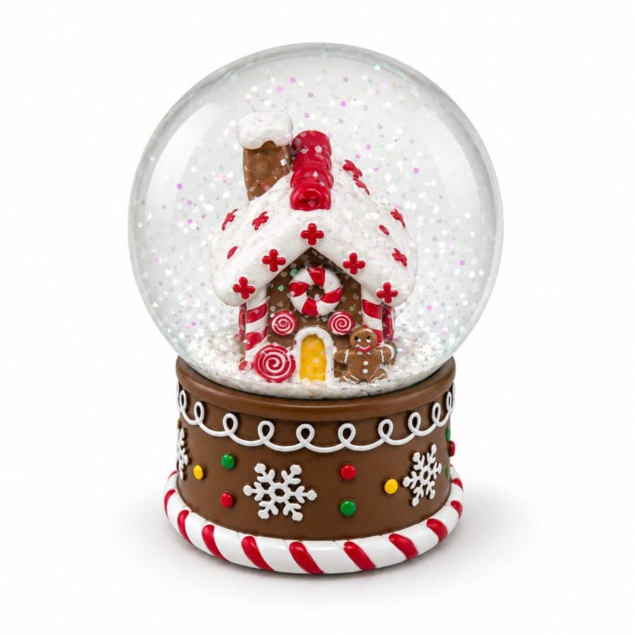 Gingerbread House Snow Globe