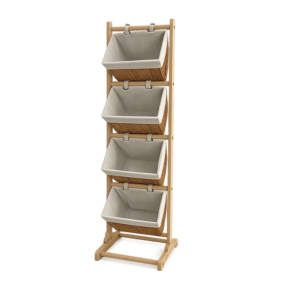 4 Tier Basket Utility Stand