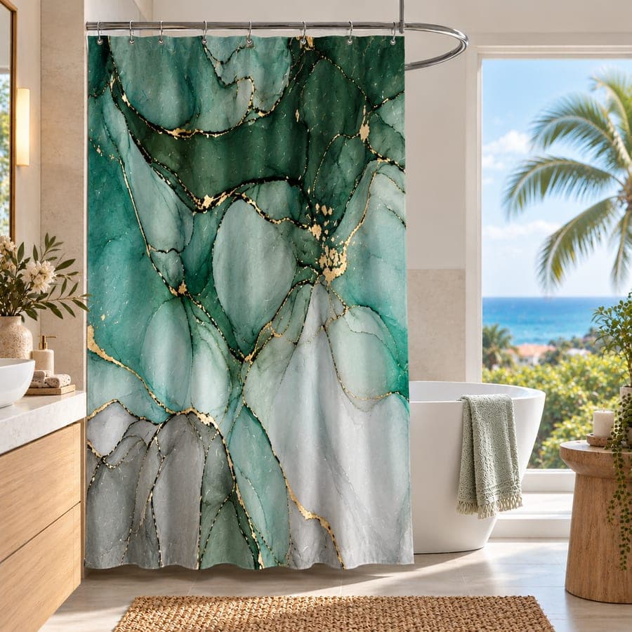 Marble Shower Curtain