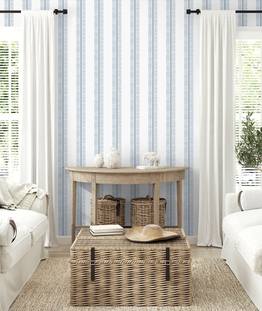 Beach Towel Stripe Blue Skies Wallpaper