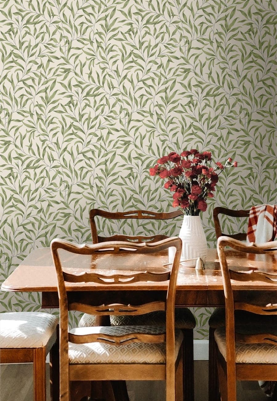 Willow Trail Sprig Green WallPaper