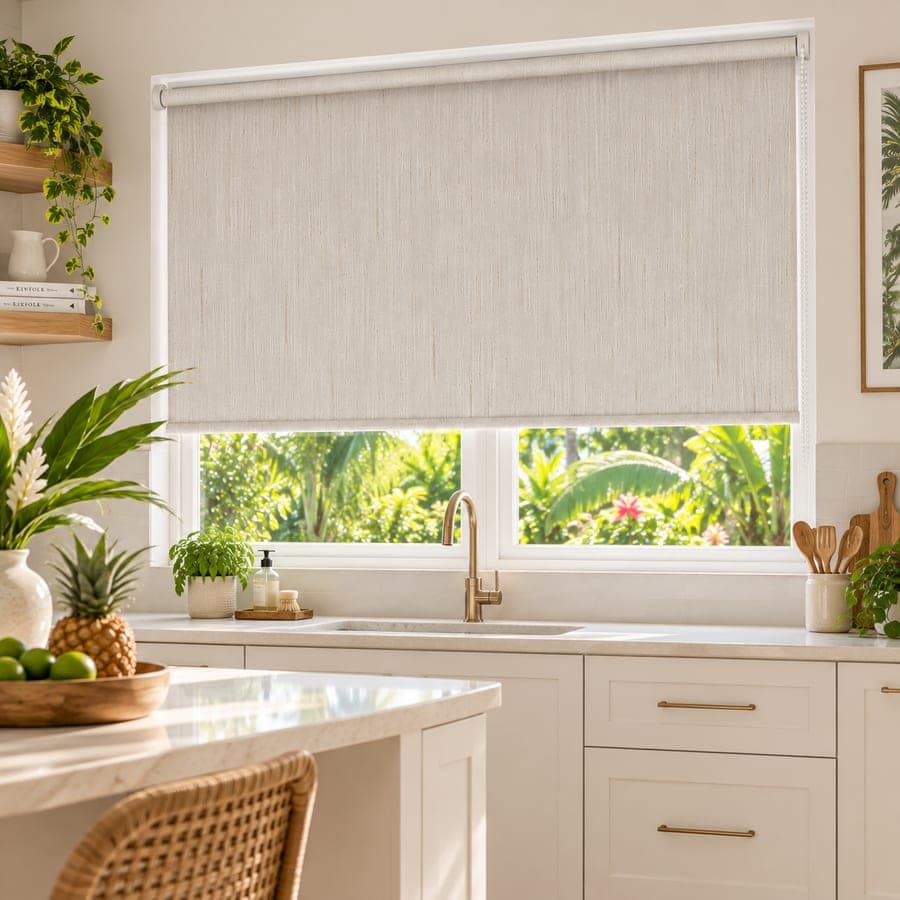 Linen Block Out Blind 4 X6 Ft