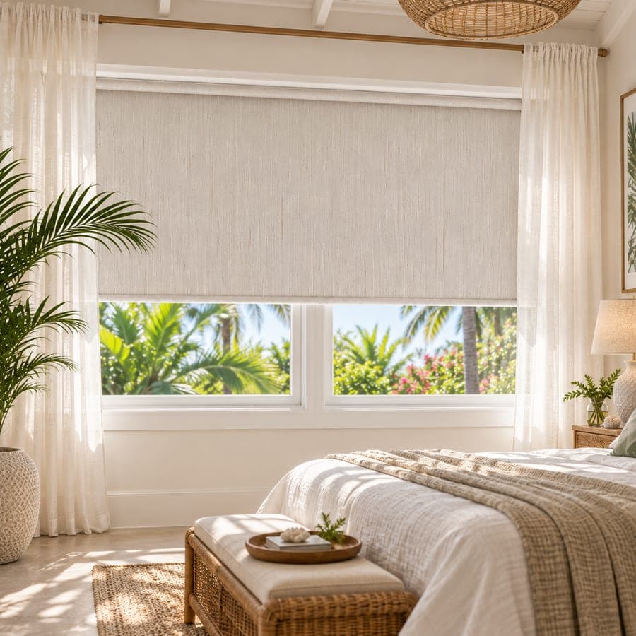 Linen Block Out Blind 6 X6 Ft