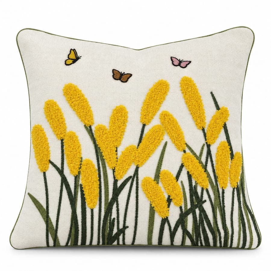 Yellow Meadow Cushion Cover