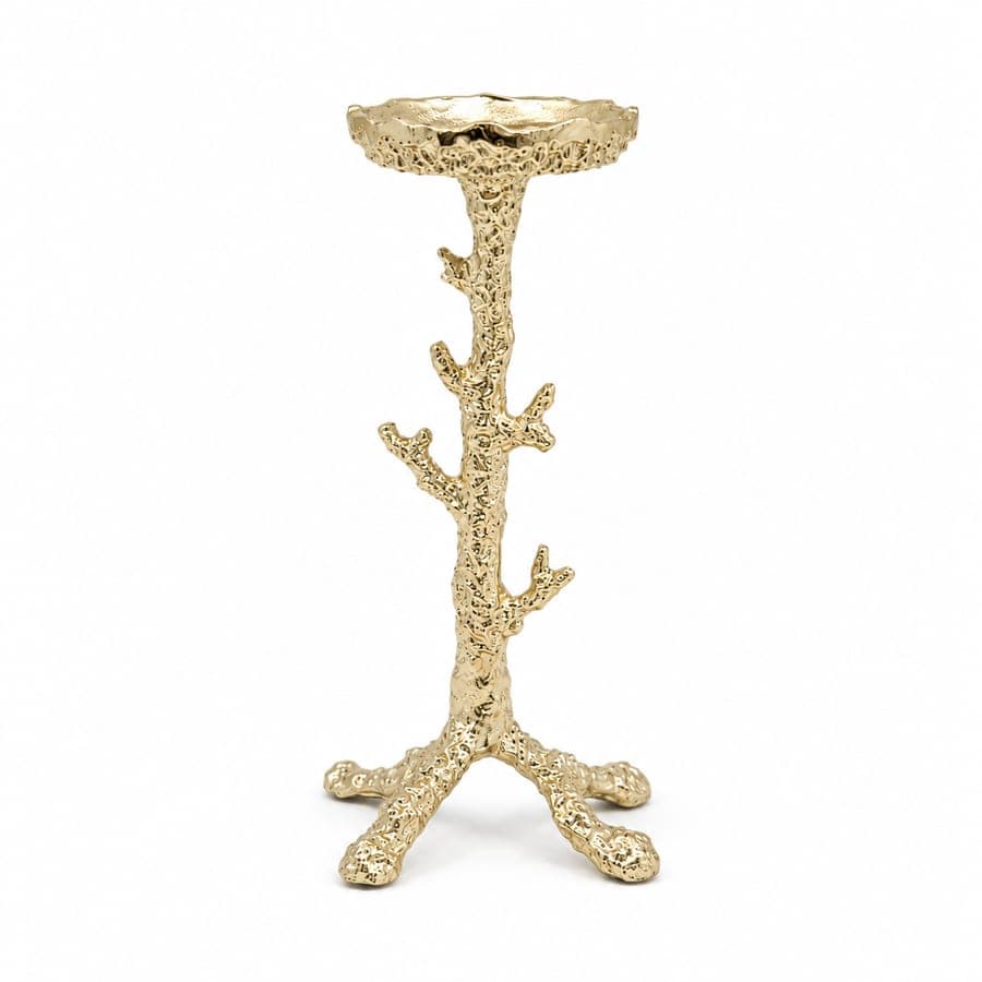 Gold Coralcandle Holder