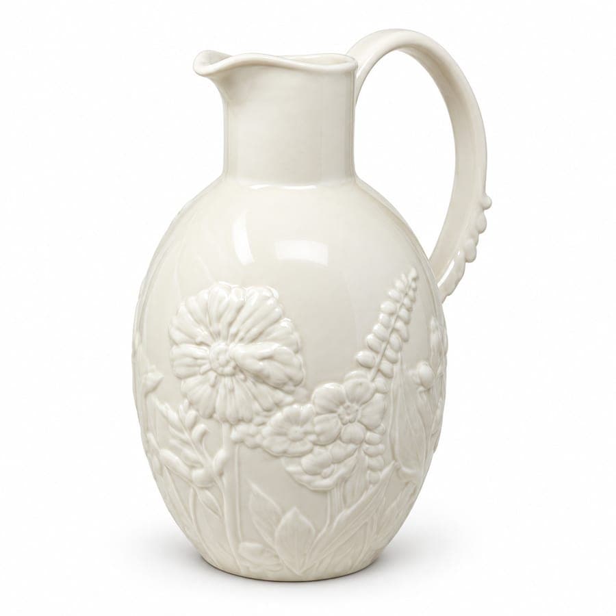 Embossed Floral Jug