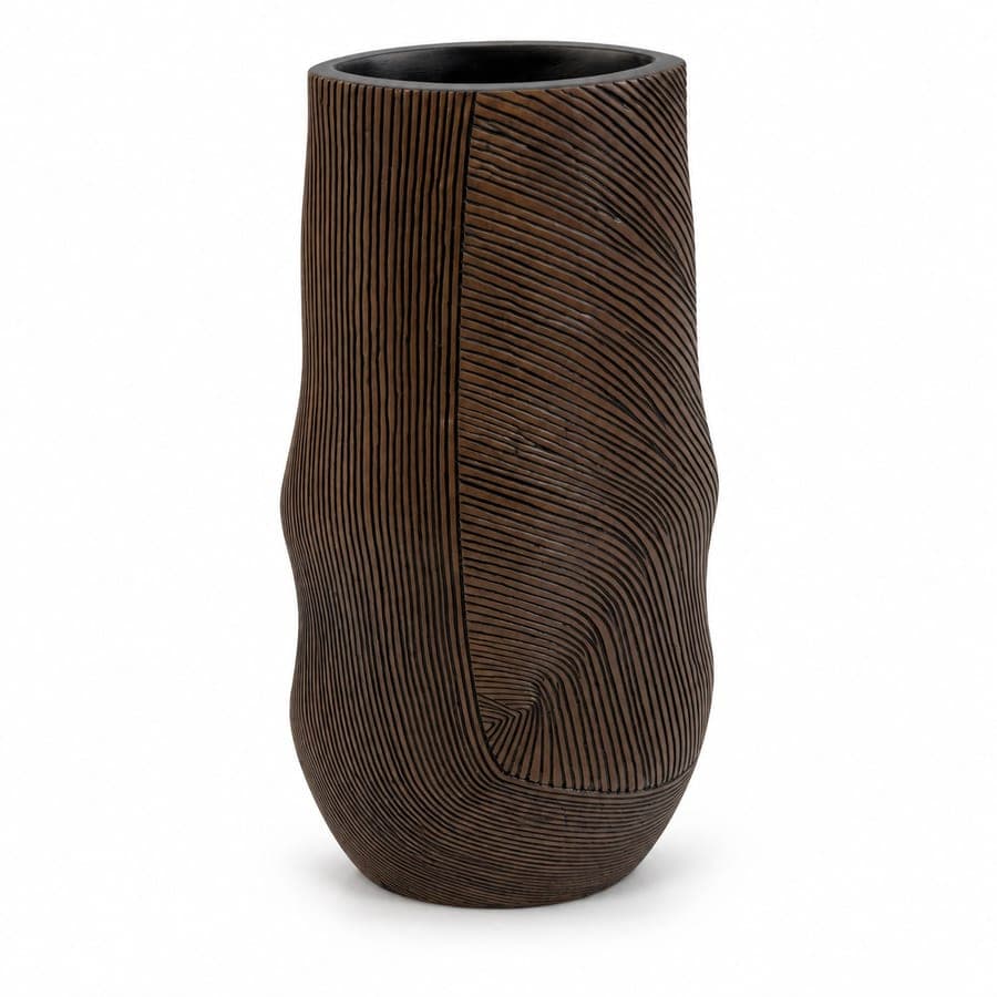 Wood Grain Sculptural Vase Lg