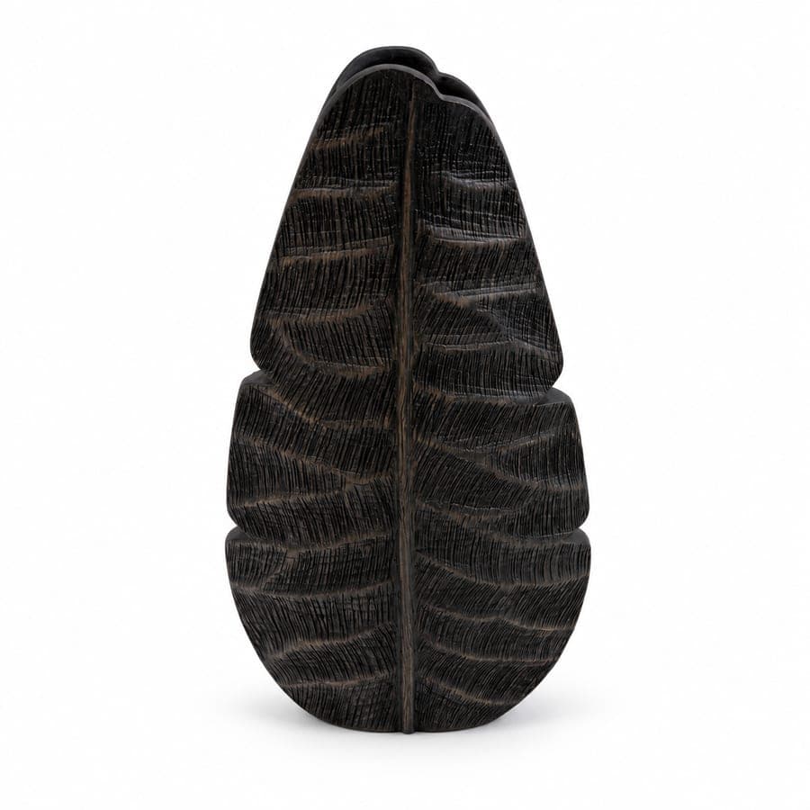 Wood Tropical Leaf Accent Med