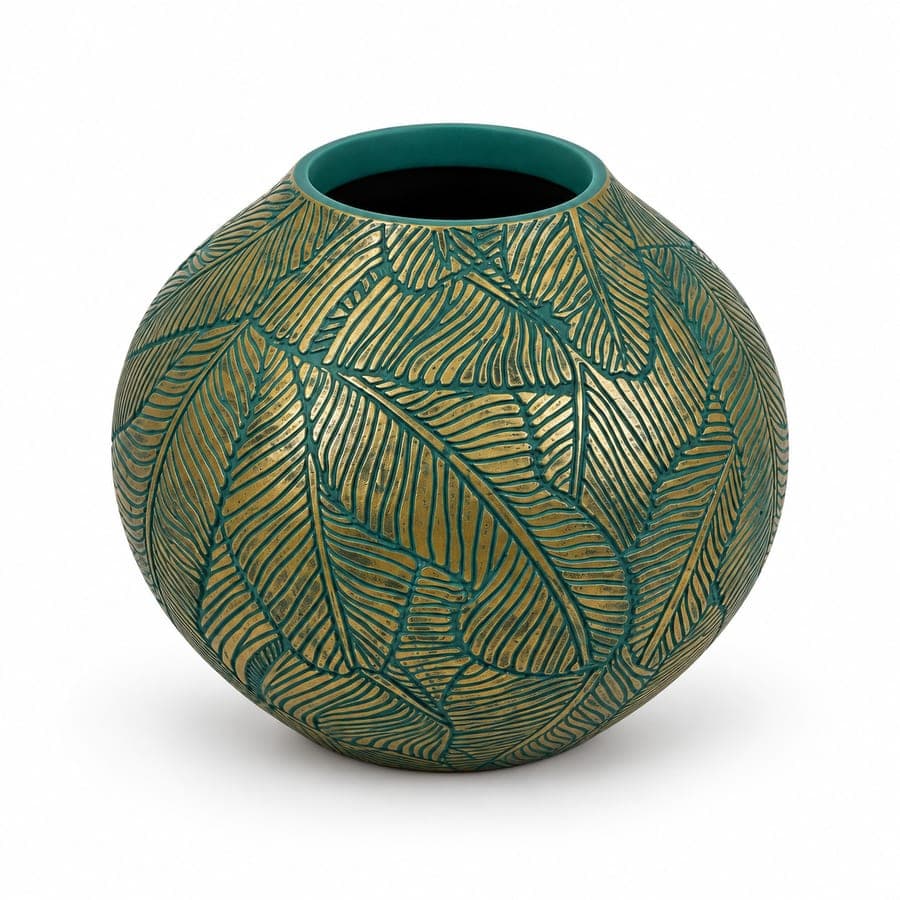 Tropical Leaf Sculptural Vase Sm