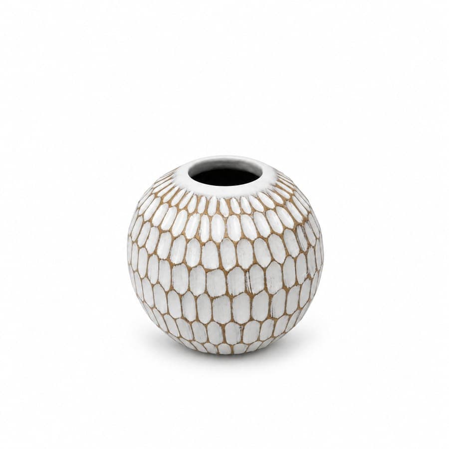 Pebble Texture Globe Vase Sm