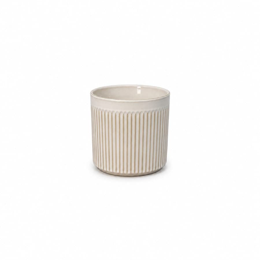 Fluted Ceramic Planter Sm
