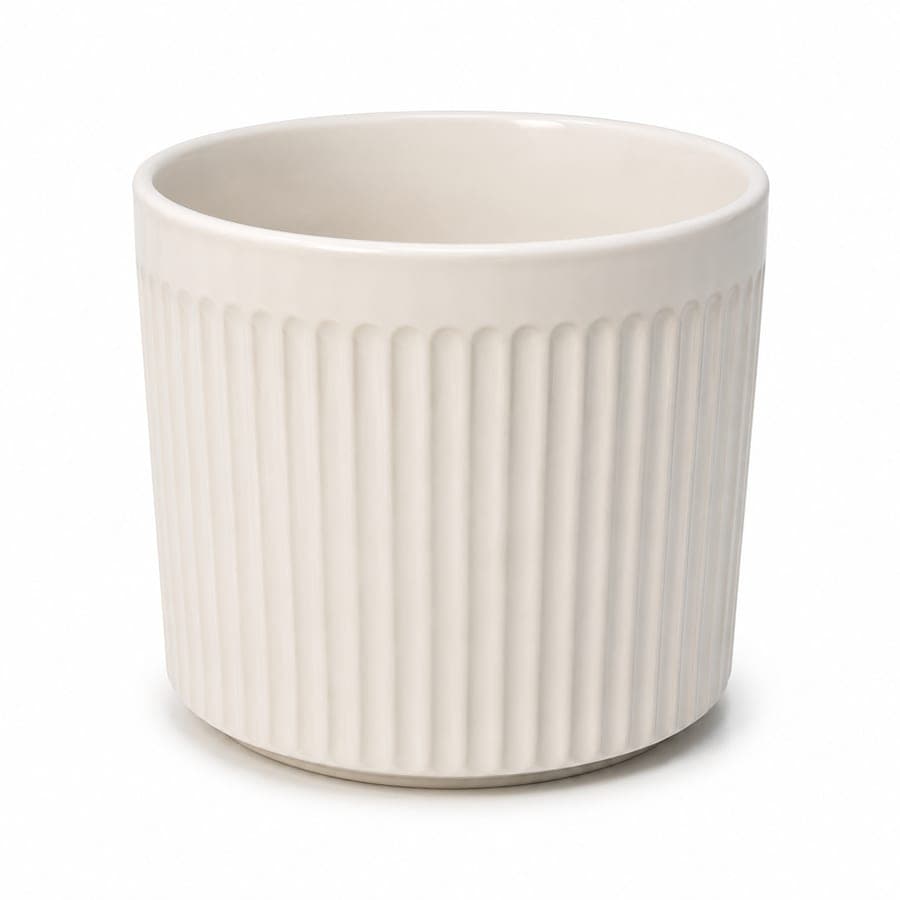 Fluted Ceramic Planter Lg