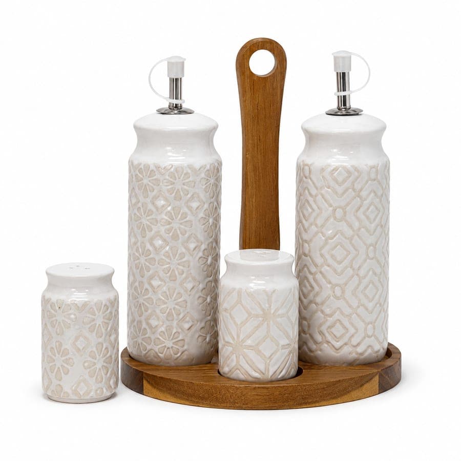 Lacy Ceramic Cruetset