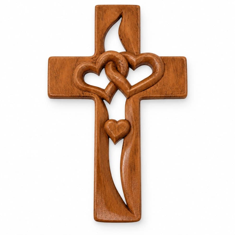 Heart Wooden Cross