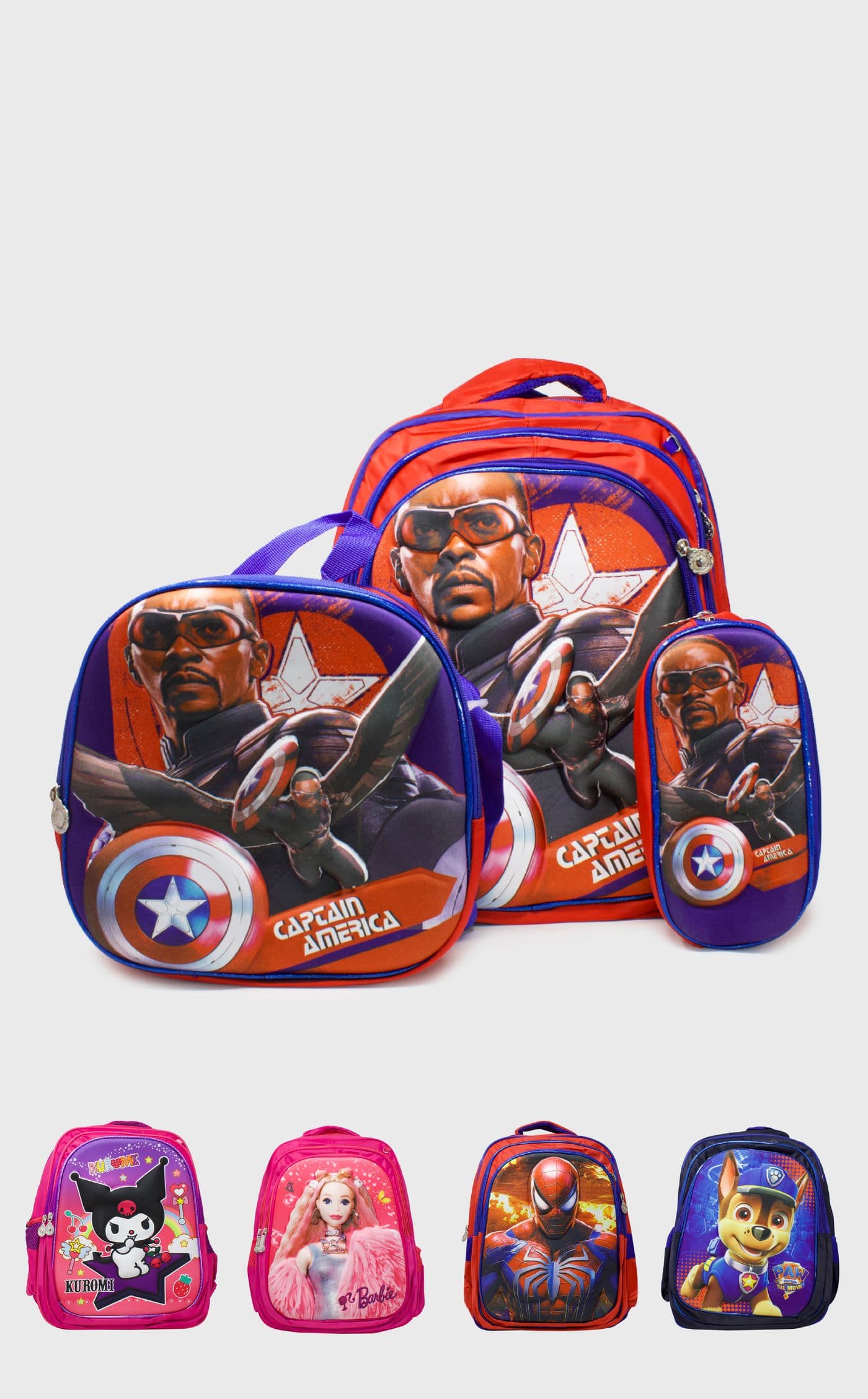 3pc Character School Bag