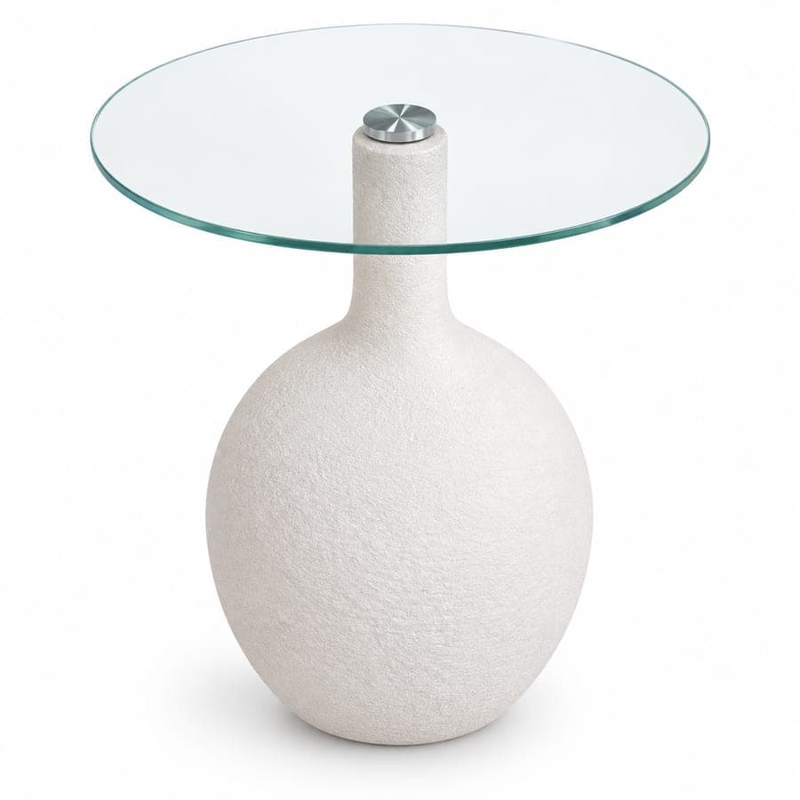 Gourd Base Glass Side Table