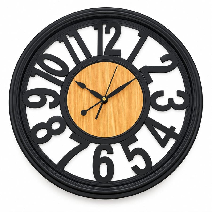 Skeleton Wooden Clock