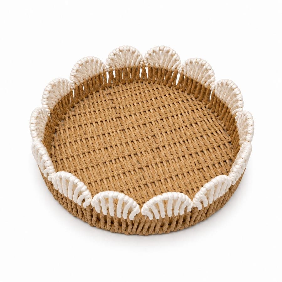 Scallop Two Tone Tray Med