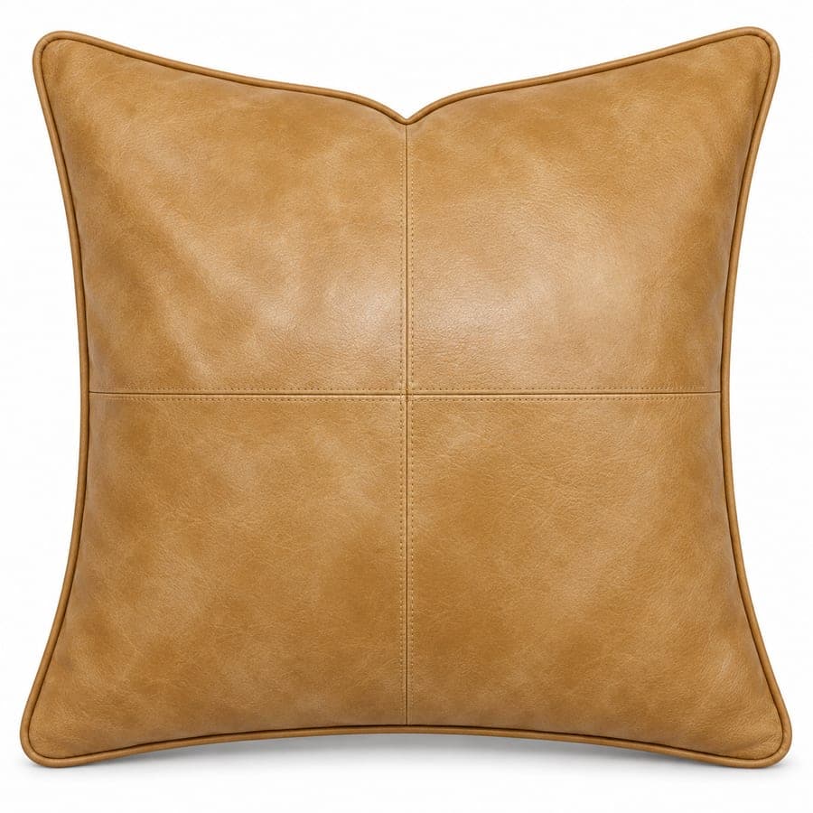 Vegan Leather Cushion Cover