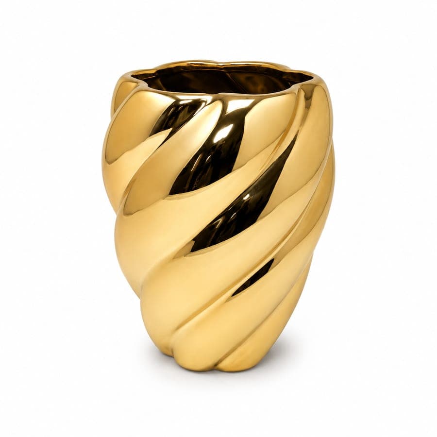 Ceramic Metallis Swirl Vase