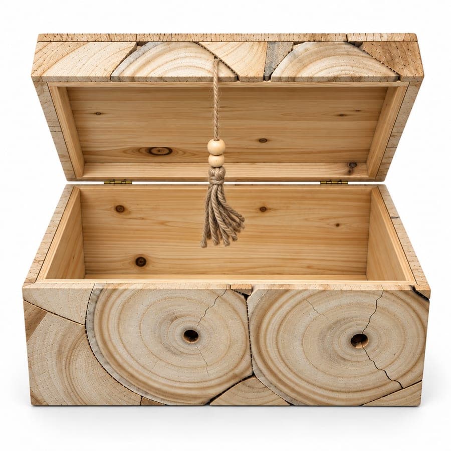 Wood Chest Lg
